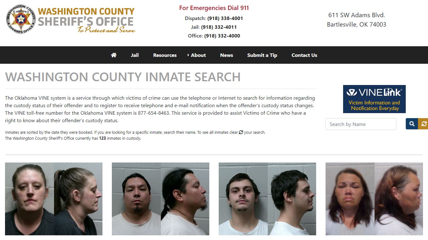 Inmate Search - Washington County Sheriff's Office